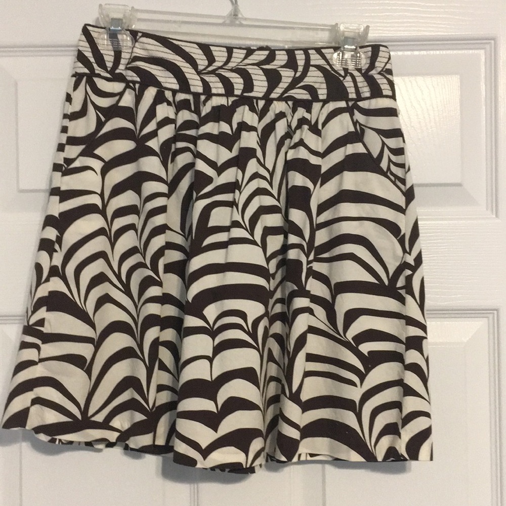 Brown and tan high waisted skirt